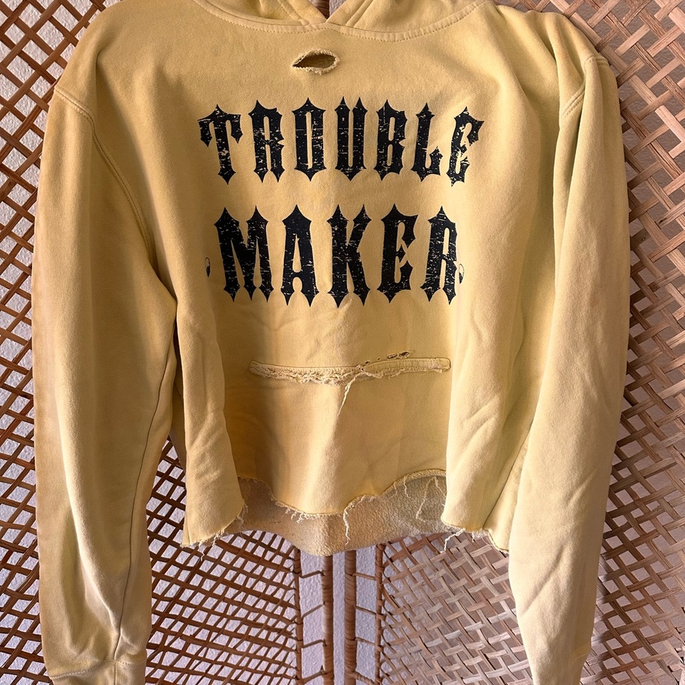 Trouble Maker Yellow Hoodie